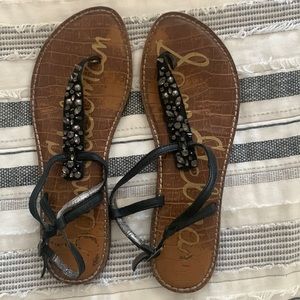 Same Edelman sandals. Black studded and zebra striped sandal. Get two for $7